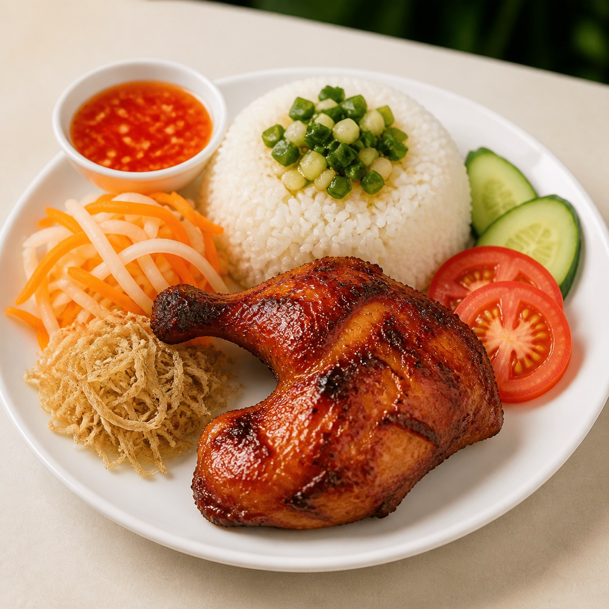 Cơm gà nướng tại Cơm Tấm Sài Gòn 365