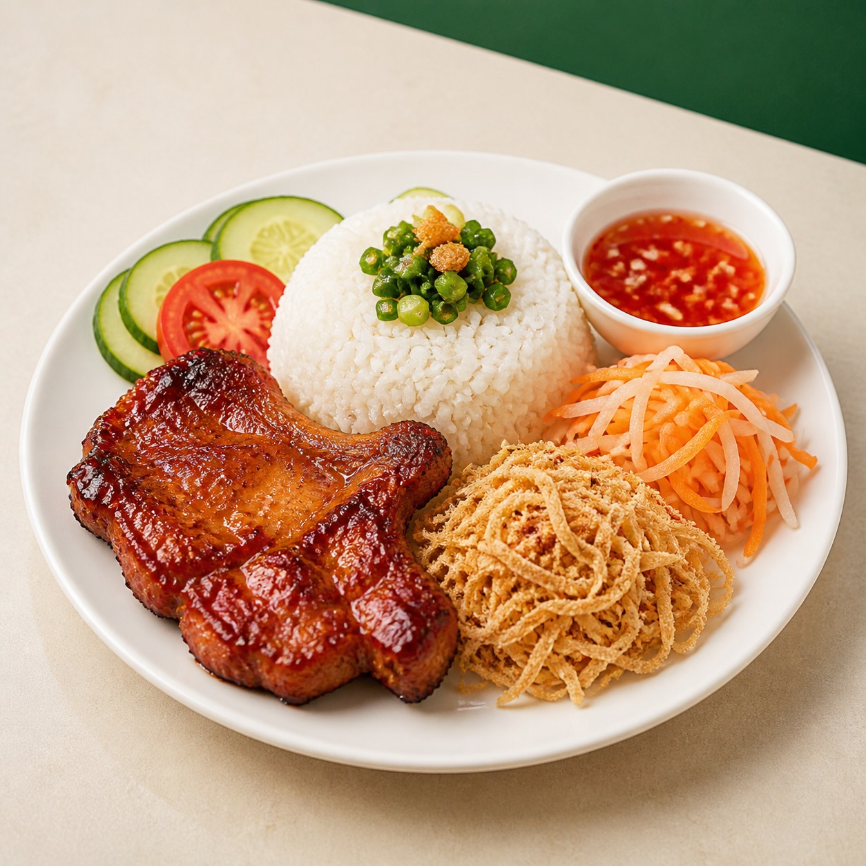 Cơm sườn bì tại Cơm Tấm Sài Gòn 365
